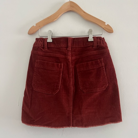 Rust Corduroy Mini Skirt Sz XS 0/2 - Picture 2 of 2